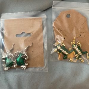 Frog earrings